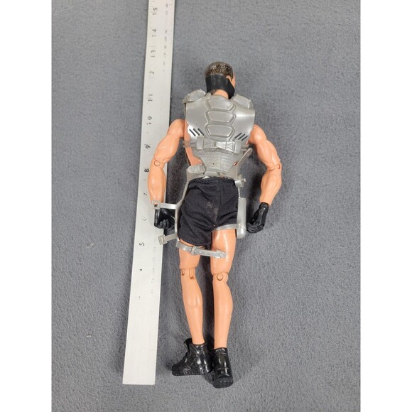 Vintage 2002 GI Joe Cobra Action Figure 12" Hasbro Mask Armor Black Shoes Toy - Picture 6 of 10